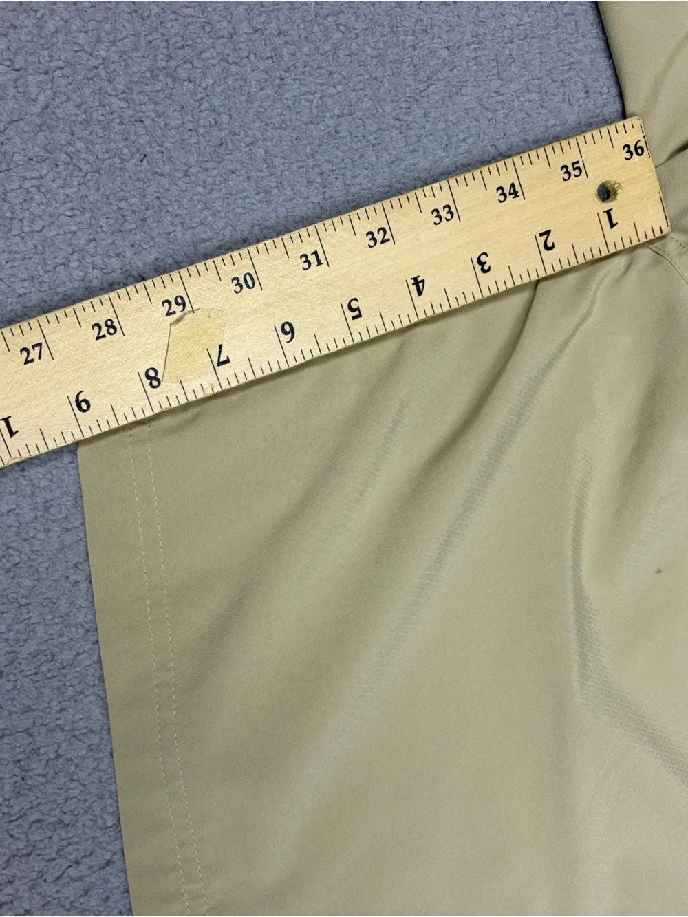 Simms Fishing Shorts Men's 36 Light Khaki Technical Athletic Zip Pocket